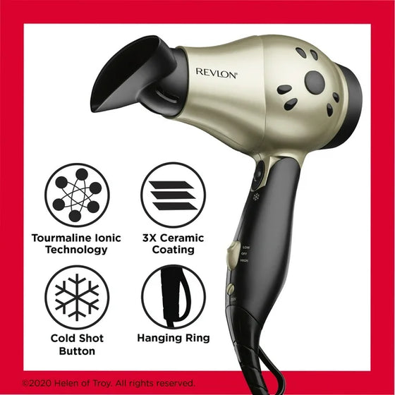 Revlon Ionic Folding Travel Hair Dryer w/Air Concentrator 1875 Watts RVDR5005