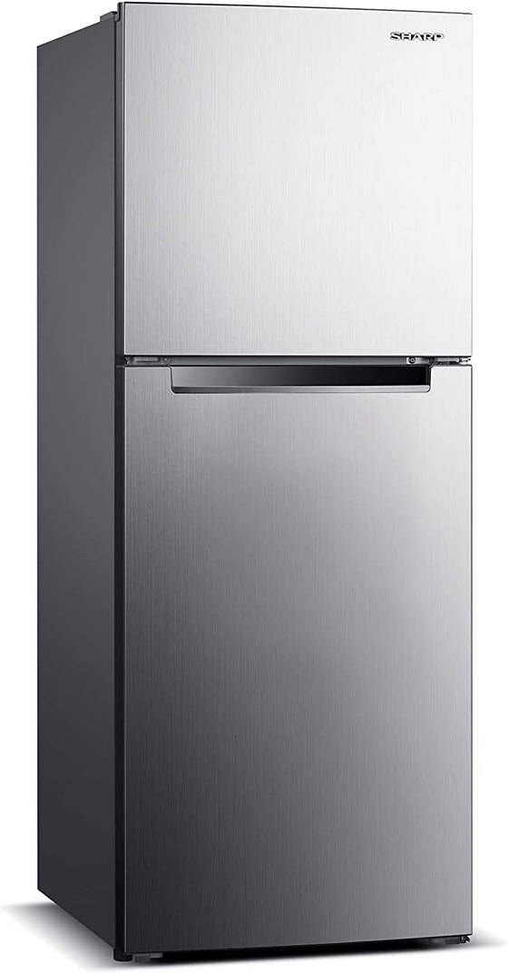 220 Volts Sharp 9.5 cu.ft. Top Mount Refrigerator Silver SJ-HM270