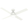 Hunter Greta 52" Ceiling Fan w/Integrated Light Kit 4 Blades 52753 / 52640 / 52641
