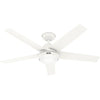 Hunter Marina 52" Coastal Rated IP44 WeatherMax Outdoor Ceiling Fan w/Integrated Light Kit 5 Blades 52920 / 52921