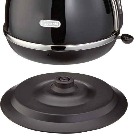 DeLonghi Icona Collection 1.7L Cordless 220 Volt Electric Hot Water Kettle 2000 Watts KBO2001