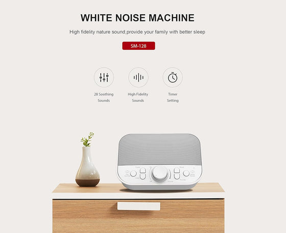 Riptunes White Noise Sound Machine SM-128 Worldwide Dual Voltage