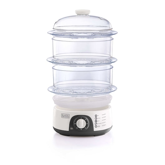 Black+Decker 10 Liter 3 Tier Food Steamer 800 Watts HS6000
