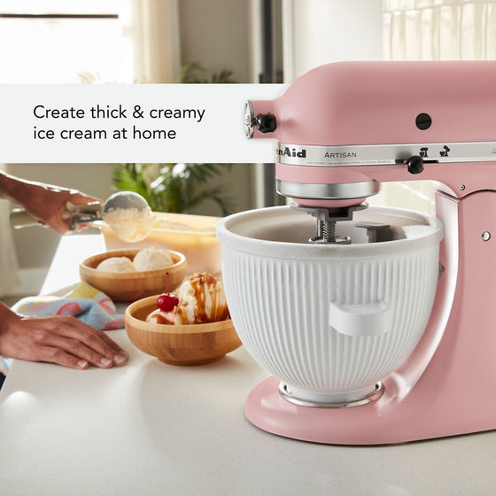 KitchenAid 2 Quart Ice Cream Maker Attachment for Stand Mixer KSMICM