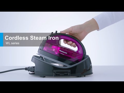 Panasonic Freestyle Cordless Steam Iron Non Stick Ceramic Soleplate Auto Shut-Off 1550 Watts NI-WL41