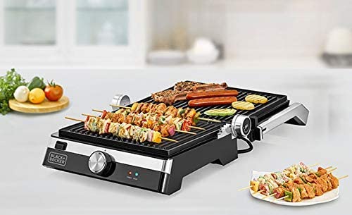 220 Volts Black+Decker Variable Temperature Control 180° Grill/BBQ Stainless Steel 2000 Watts CG2000