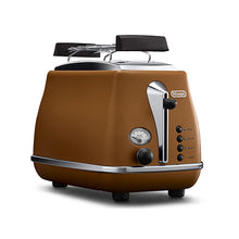  DeLonghi 2 Slice Icona Retro Electronic Toaster w/Warming Rack and Lift Lever CTO2103BW