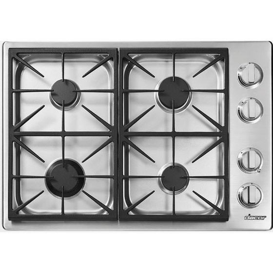 Dacor 30" Stainless Steel Gas Cooktop 4 Burners HDCT304GS-LP