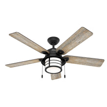  Hunter Santorini 54" Damp Rated Ceiling Fan w/Built-In Light 5 Blades 50648