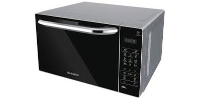 Sharp .9 cu.ft. (25L) Microwave Oven w/Grill 1000 Watts Top Handle R-72EO Silver