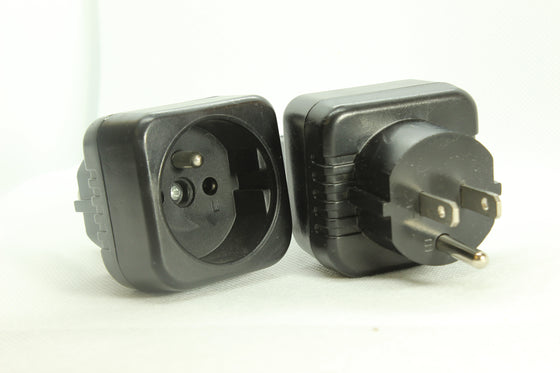 Schuko Adapter Plug, Flat Pin
