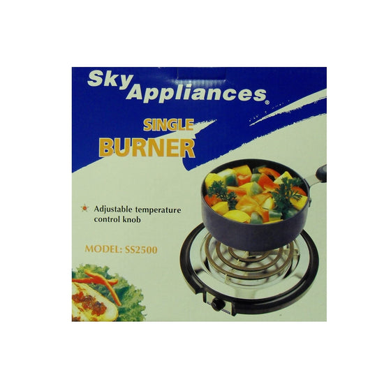 220 Volts Sky Electric Coil Portable Single Burner 750 Watts SS2500