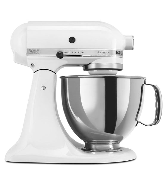 KitchenAid 5 Qt. Artisan Mixer 220V with 2 Bowls and Flex Beater 10 Speeds 300 Watts 5KSM175 All Colors